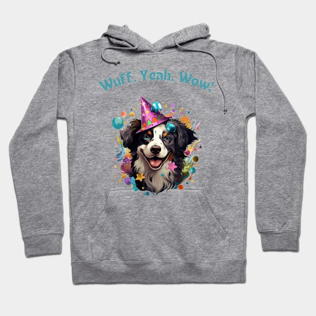 Woofy Adventure - Funny Dog Design Hoodie by NedisDesign